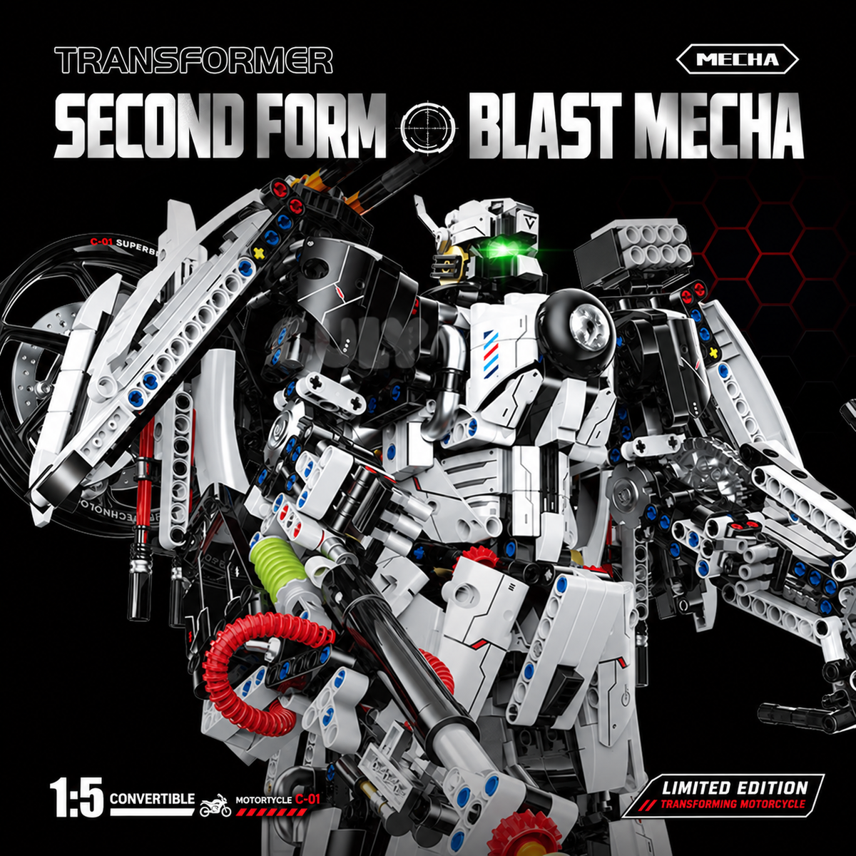 1:5 Convertible Motorcycle-Mecha Building Kit (C-01)