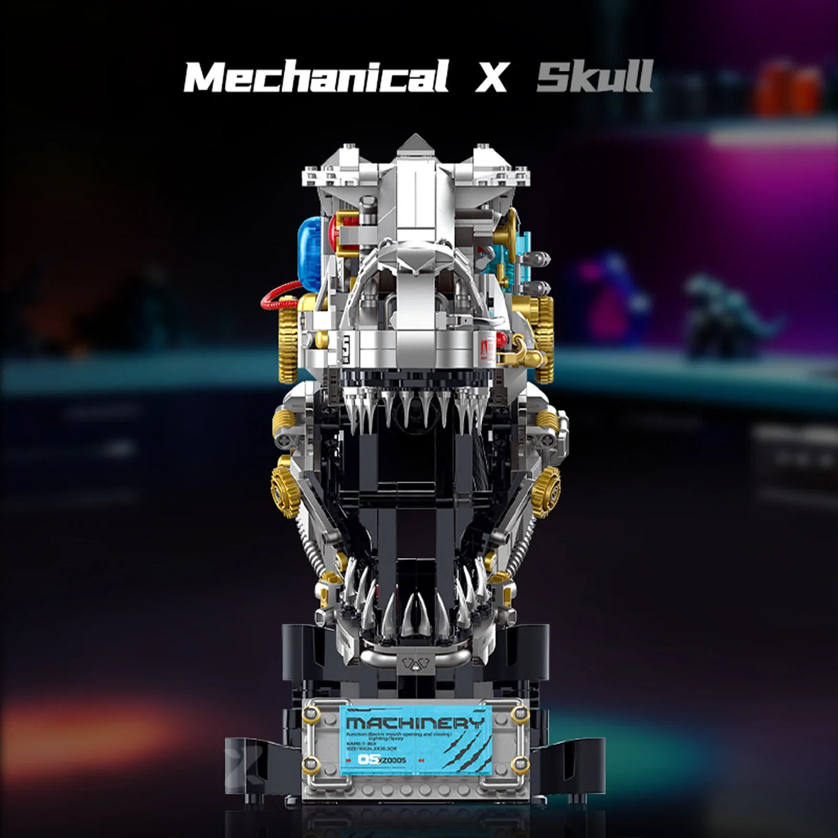 Motorized T-Rex Skull Building Kit