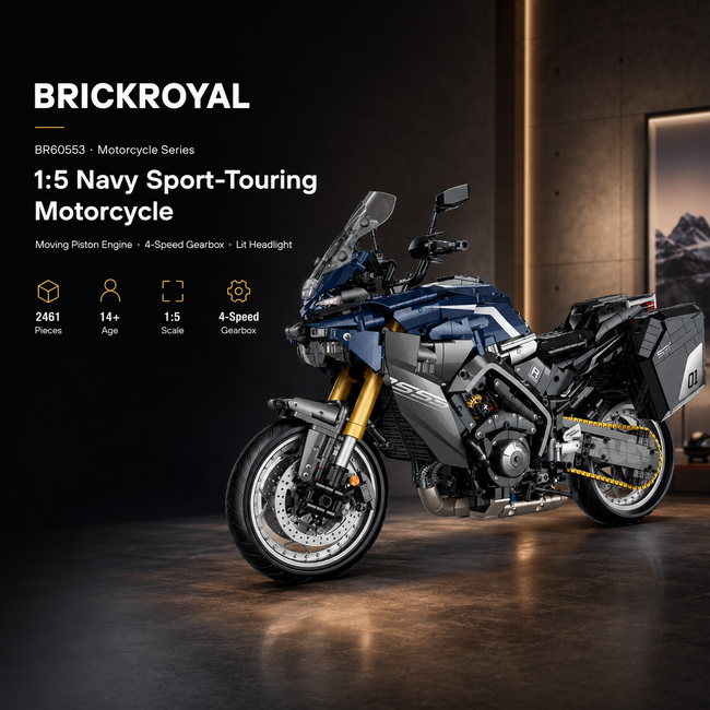 1:5 Navy Sport-Touring Motorcycle Building Kit