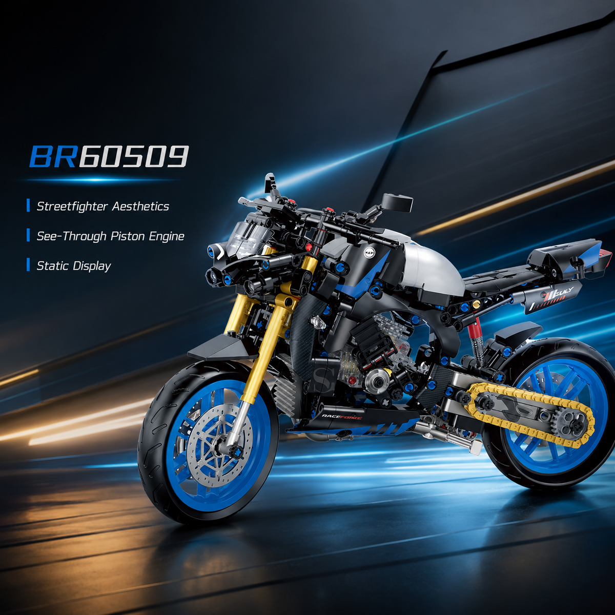 1:8 Naked Street Motorcycle Building Kit