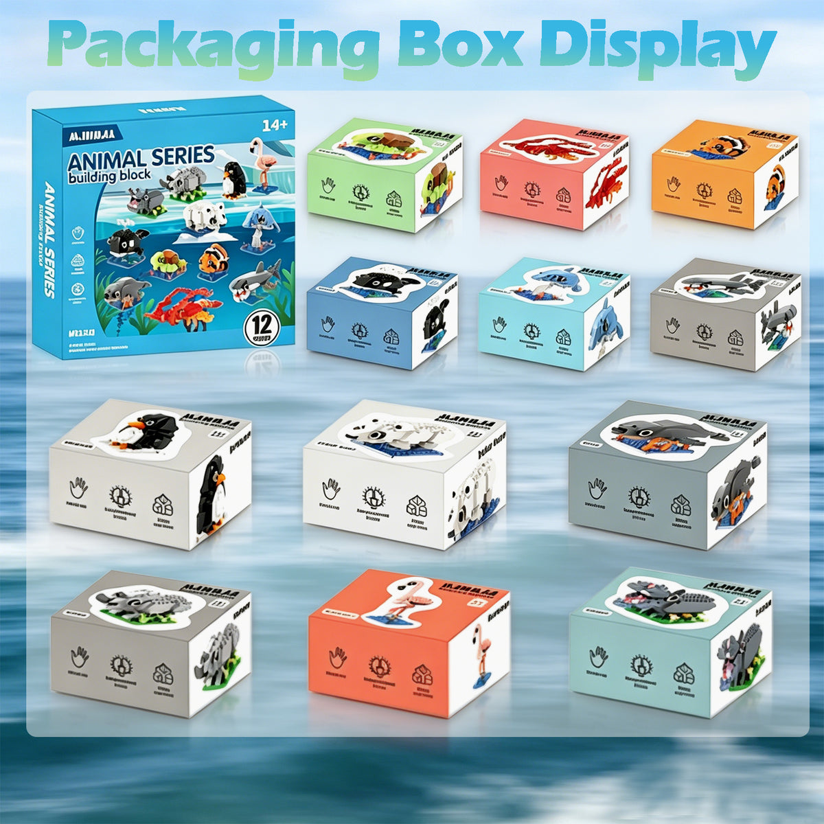 Build a Mini Ocean World: 12 Sea & Polar Animals in One Micro Brick Set