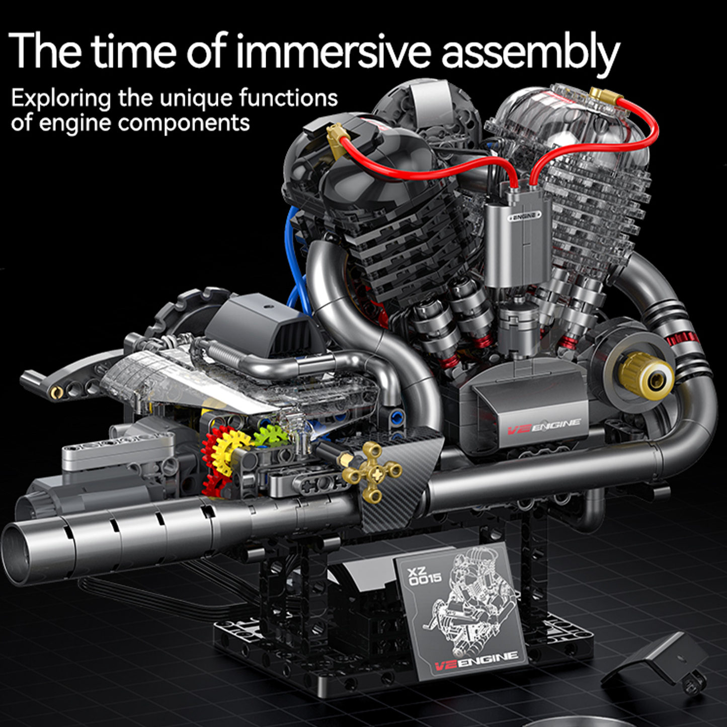 Cover Head V-Twin Engine Building Blocks