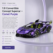 1:8 Convertible Concept Supercar Building Set — Comet PurpleOption