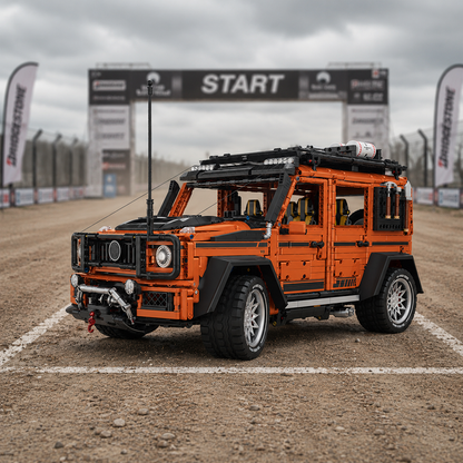 1:8 Off-Road Explorer SUV Building Set — Metallic Orange