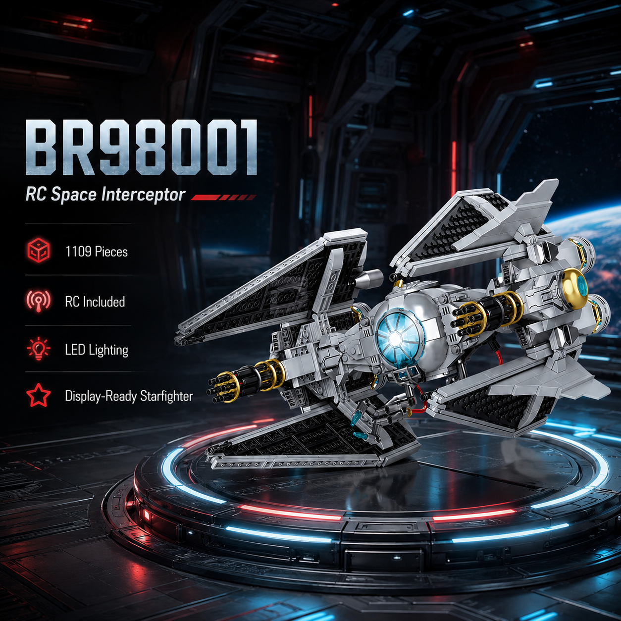 Space Interceptor Starfighter Building Kit