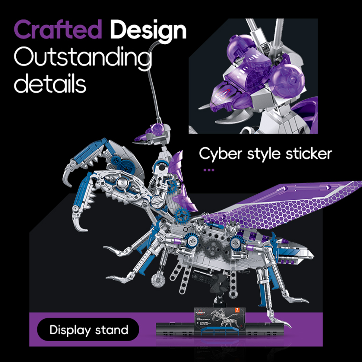 Cyberpunk Bionic Mantis Building Blocks