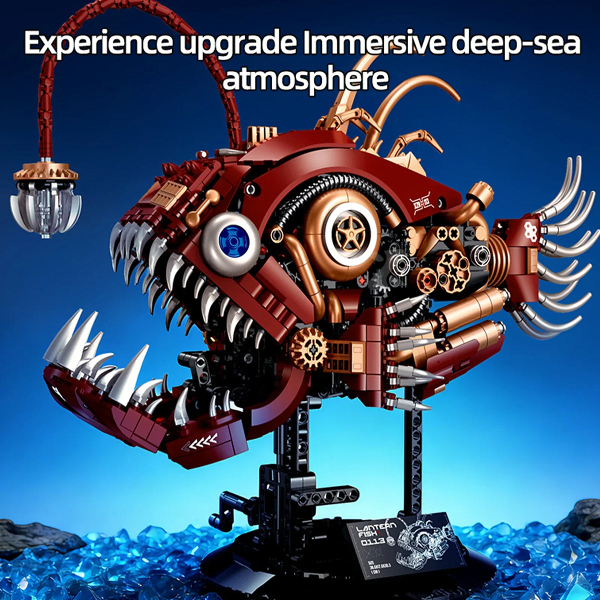 Steam Punk Mechanical Lantern Fish Building Blocks