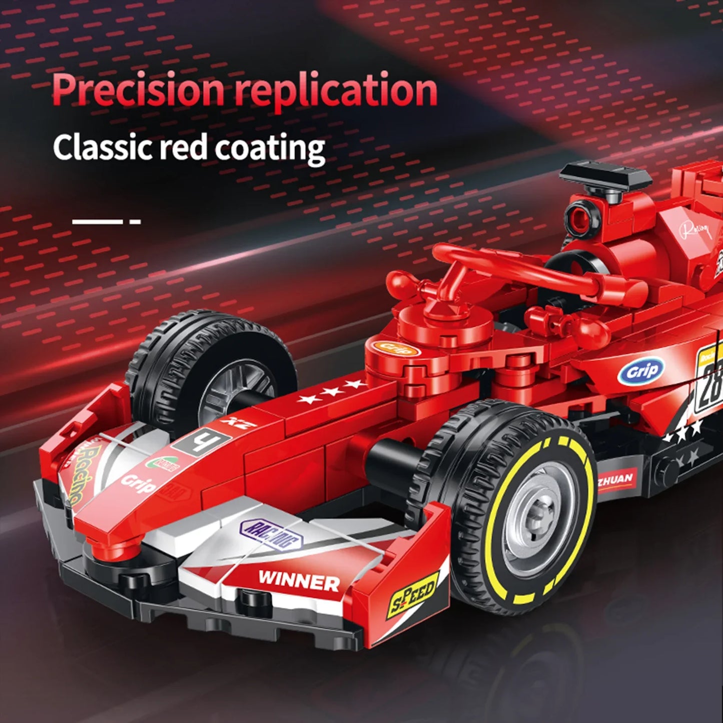 Formula Racing Car Building Set — Classic Red