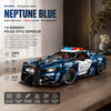 1:8 Widebody Police-Style Racing Supercar Building Set — Neptune Blue