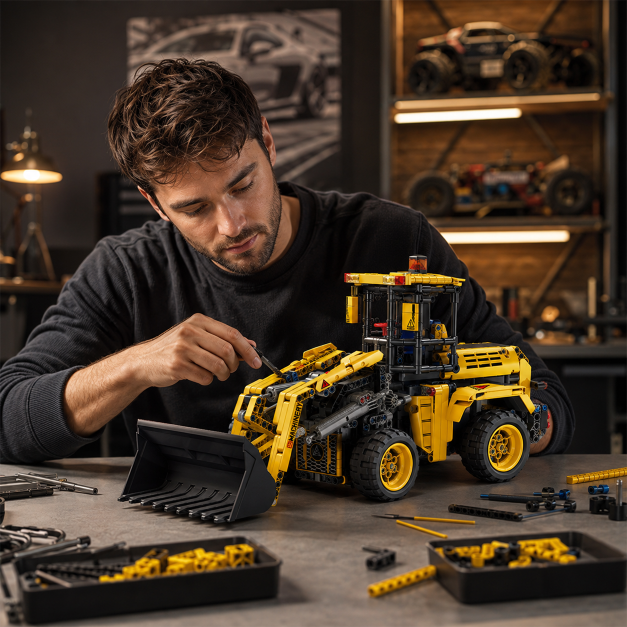 6-in-1 RC Wheel Loader Building Set