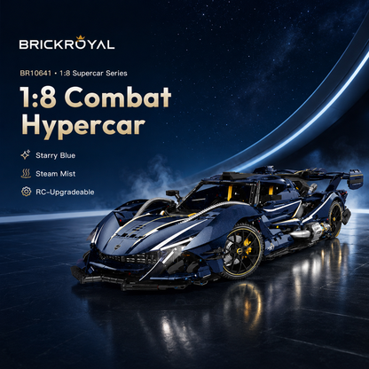 1:8 Combat Hypercar Building Set — Starry Blue