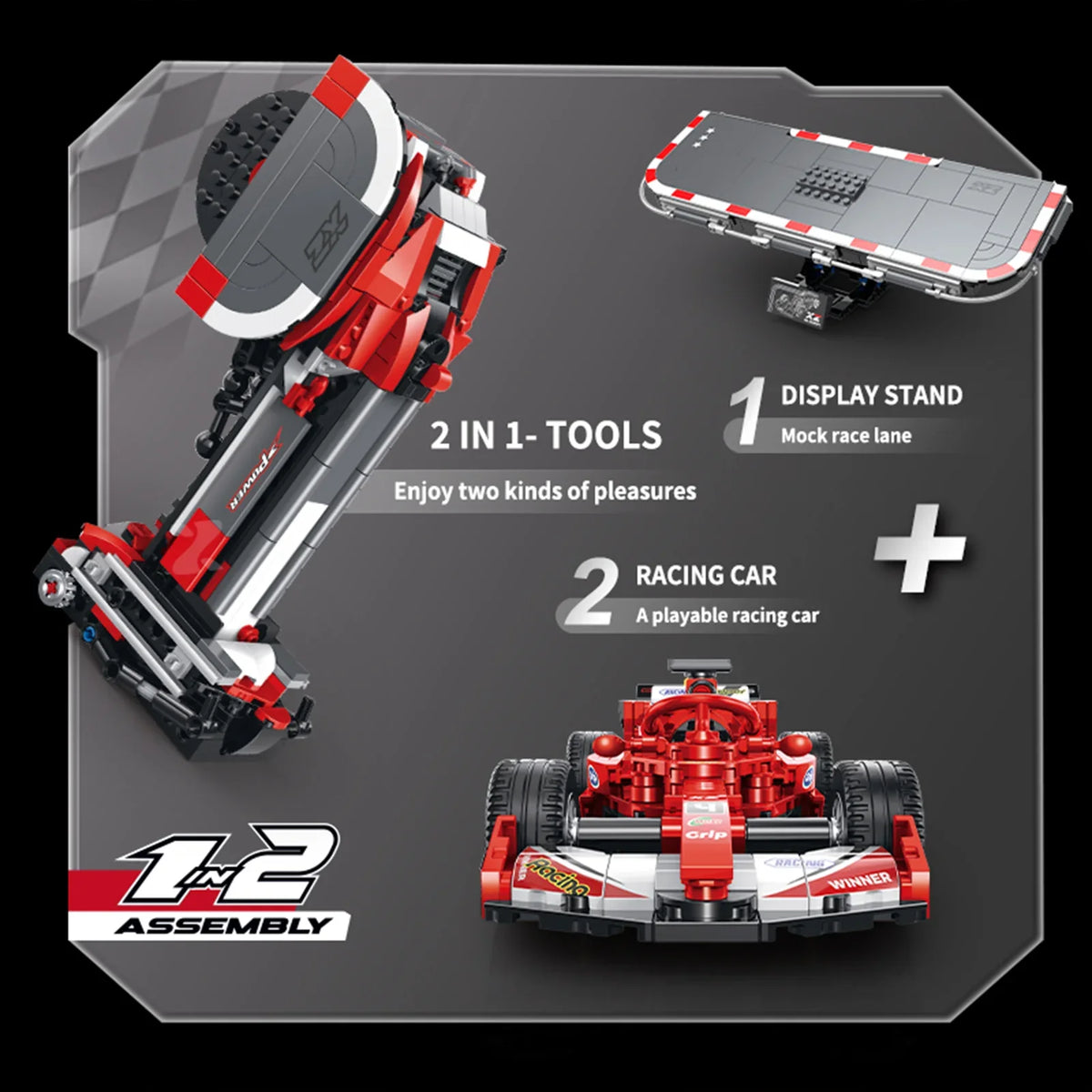 Formula Racing Car Building Set — Classic Red