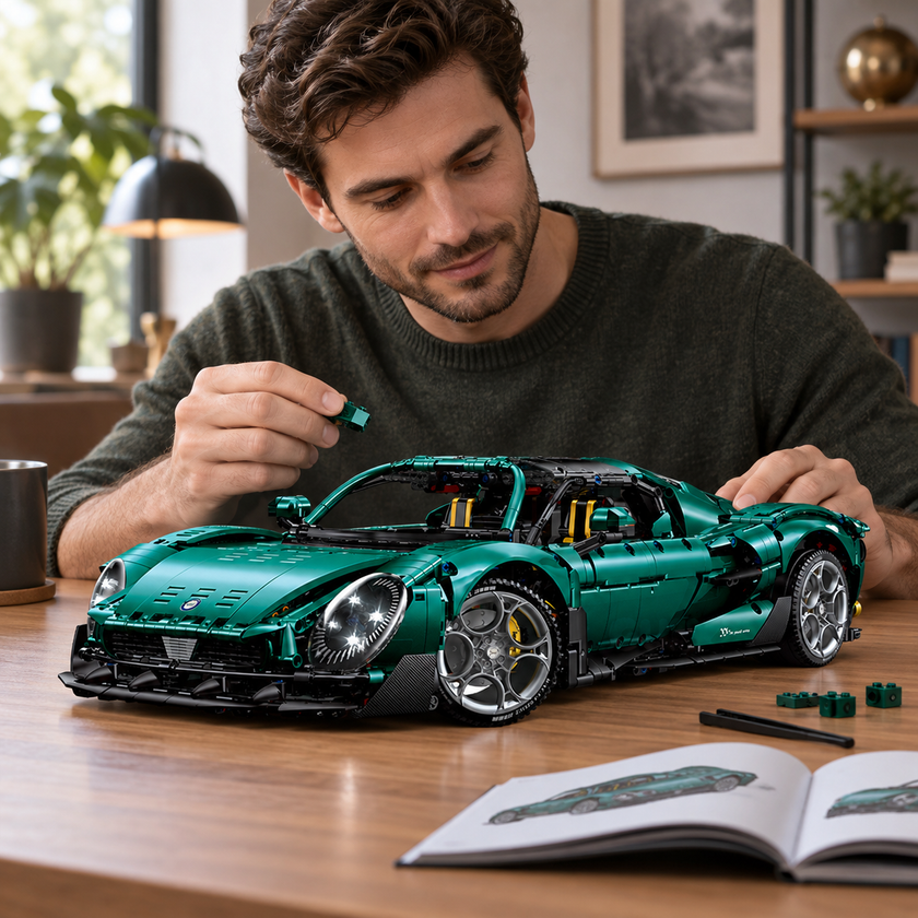 1:8 Concept Supercar Building Set — British Green