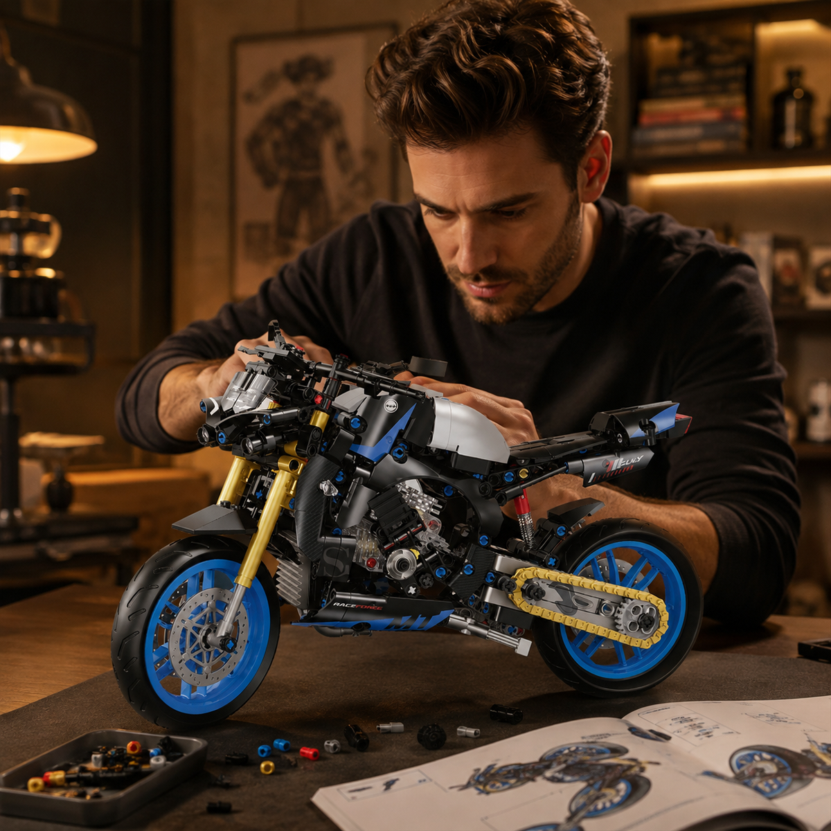 1:8 Naked Street Motorcycle Building Kit