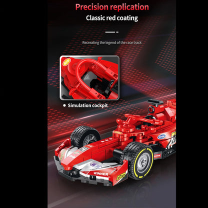 Formula Racing Car Building Set — Classic Red