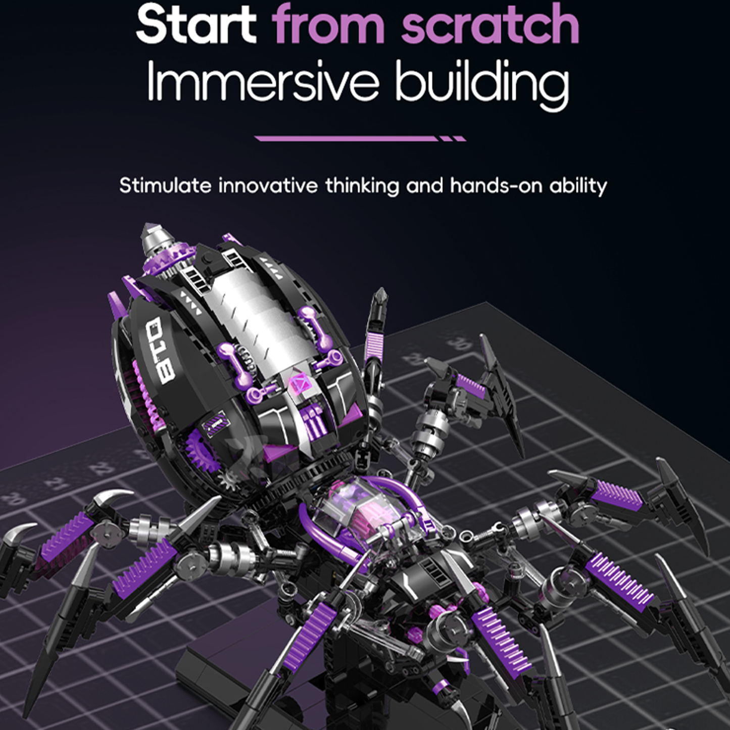Cyberpunk Mechanical Spider Building Blocks