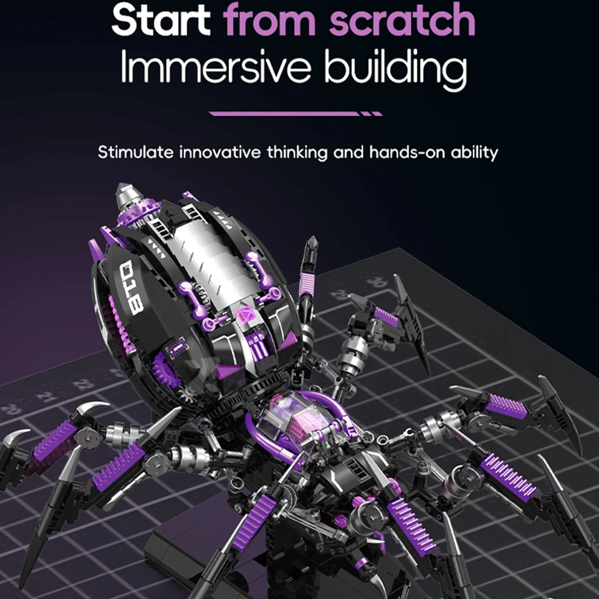 Cyberpunk Mechanical Spider Building Blocks
