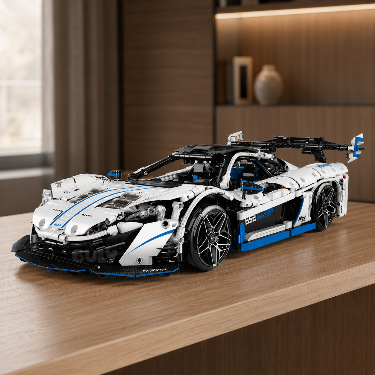 1:10 RC Drift Supercar Building Set — Crystal White