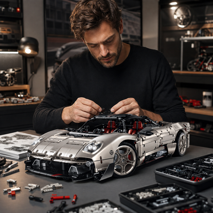 1:8 Concept Hypercar Building Set — Champagne Metallic