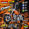 1:5 Orange Chopper Cruiser Motorcycle Building Set