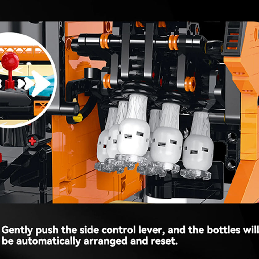 Motorized Two-Lane Bowling Table Building Blocks