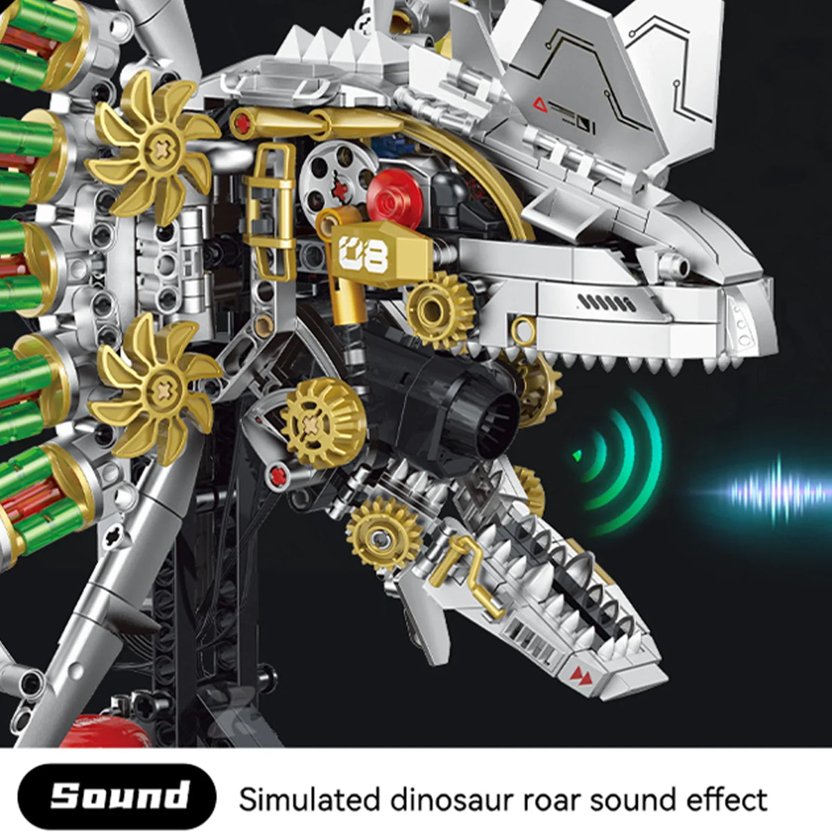 Motorized Dilophosaurus Skull Building Kit