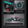 Formula Racing Car Building Set — Black/Teal