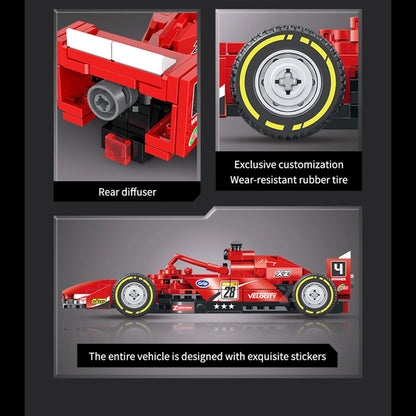 Formula Racing Car Building Set — Classic Red