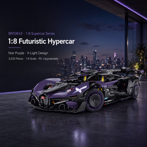 1:8 Futuristic Hypercar Building Set — Noir Purple