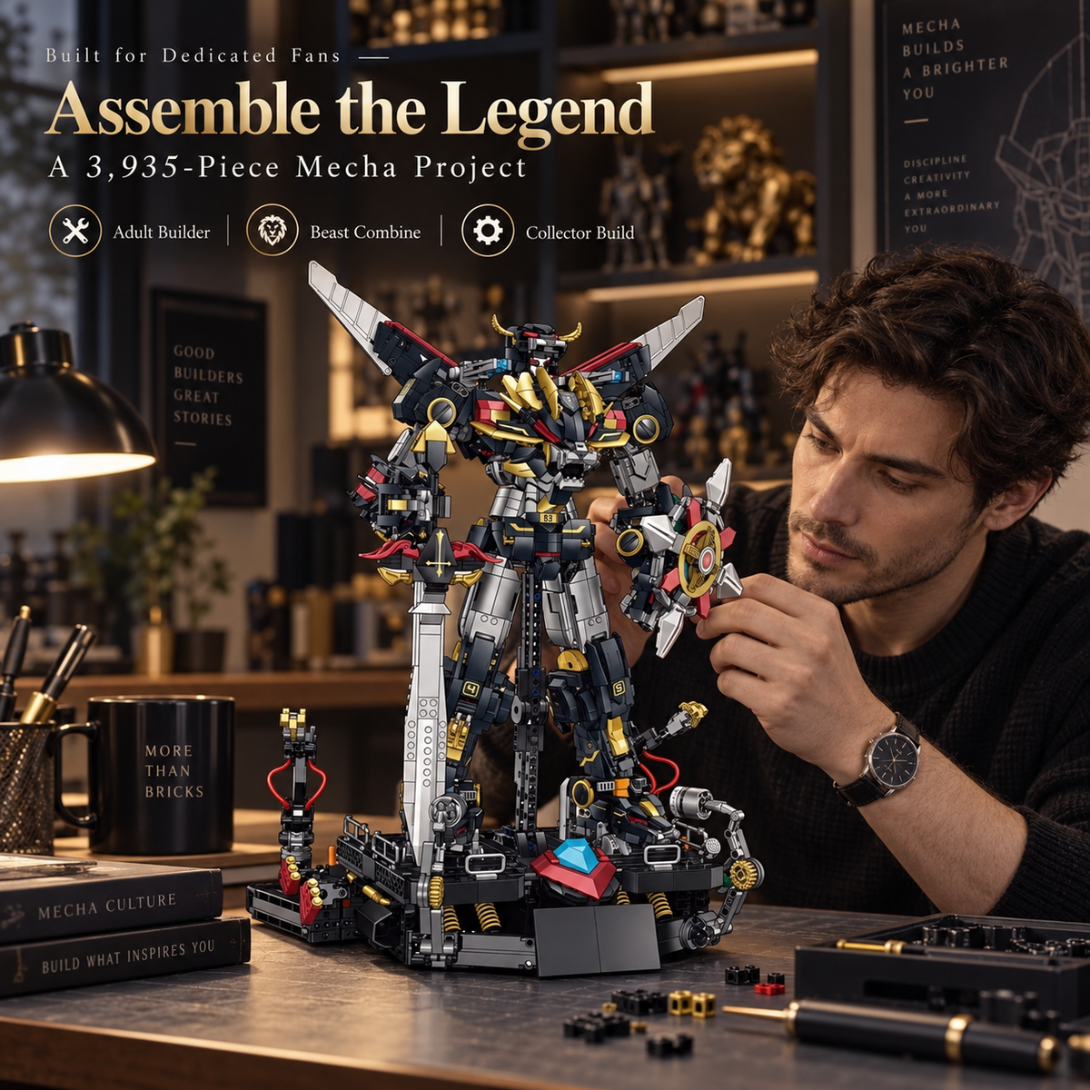 Beast-Combine Lion Mecha Building Set
