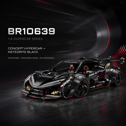 1:8 Concept Hypercar Building Set — Meteorite Black