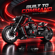 Red-Black Mechanical Brick Motorcycle Building Set