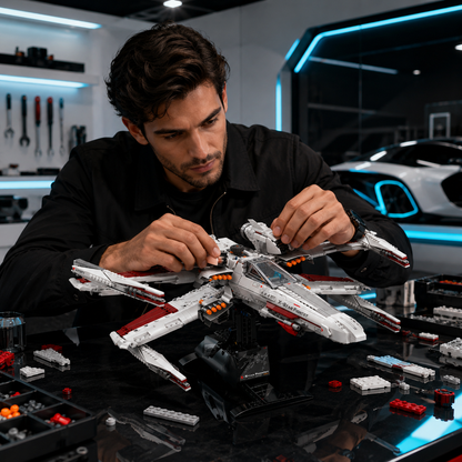 Four-Wing Space Starfighter Building Kit