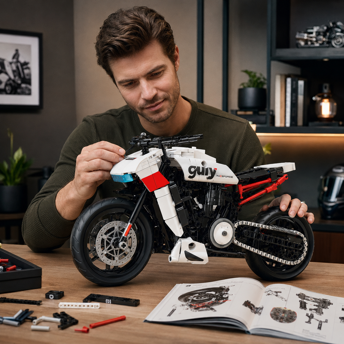 1:8 Adventure-Tourer Motorcycle Building Kit