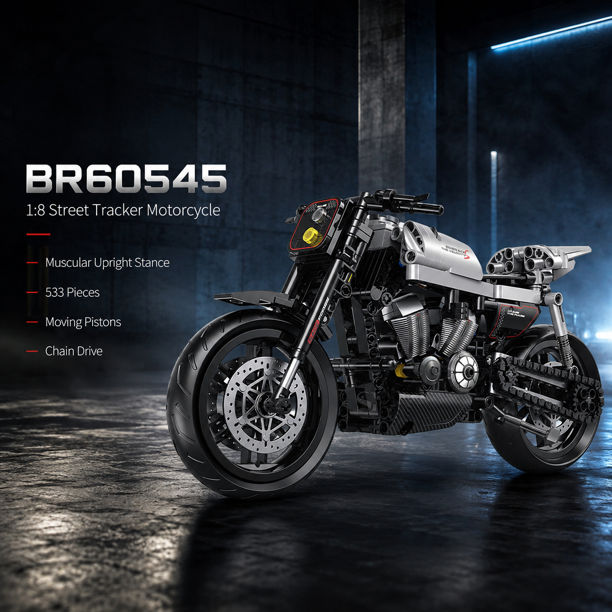 1:8 Street Tracker Motorcycle Building Kit