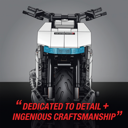 1:8 Adventure-Tourer Motorcycle Building Kit