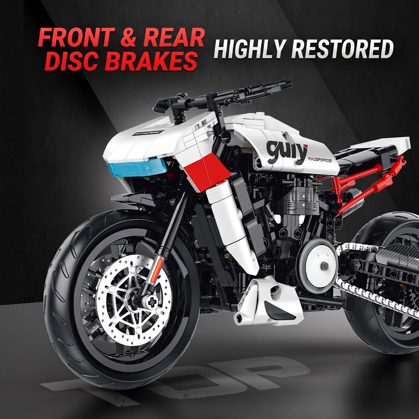 1:8 Adventure-Tourer Motorcycle Building Kit