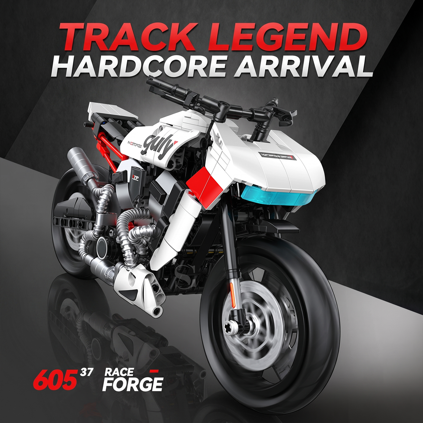 1:8 Adventure-Tourer Motorcycle Building Kit
