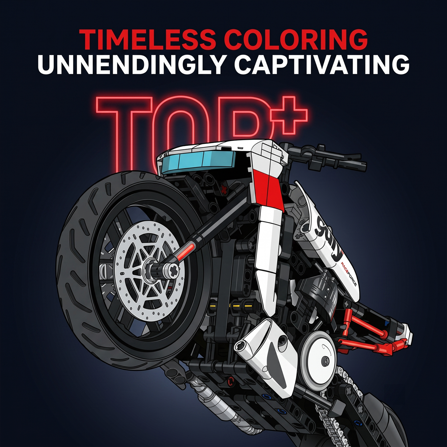 1:8 Adventure-Tourer Motorcycle Building Kit
