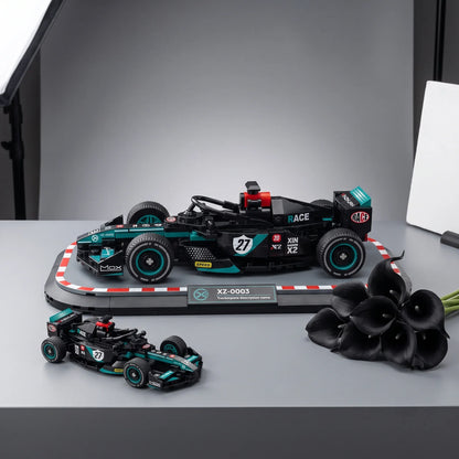 Formula Racing Car Building Set — Black/Teal