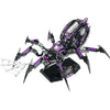 BRICKROYAL 971pcs cyberpunk mechanical spider assembly kit with LED lights, full-body gear linkage and movable eight legs. Remote motor crawling function requires extra purchase. Designed for users aged 14+, great for mechanical assembly, desk display and tech fan gifts.