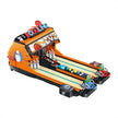 2598pcs BRICKROYAL motorized two-track bowling building kit with auto-reset pins, LED track lights, gaming sound and double scoring system. Batteries not included. Suitable for ages 14+, perfect for family competitive play, mechanical assembly and entertainment gifts.