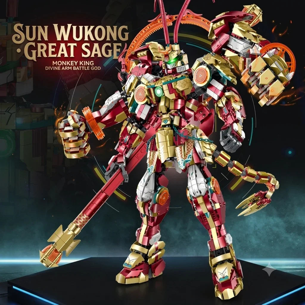 Cyberpunk Monkey King Mecha Building Set