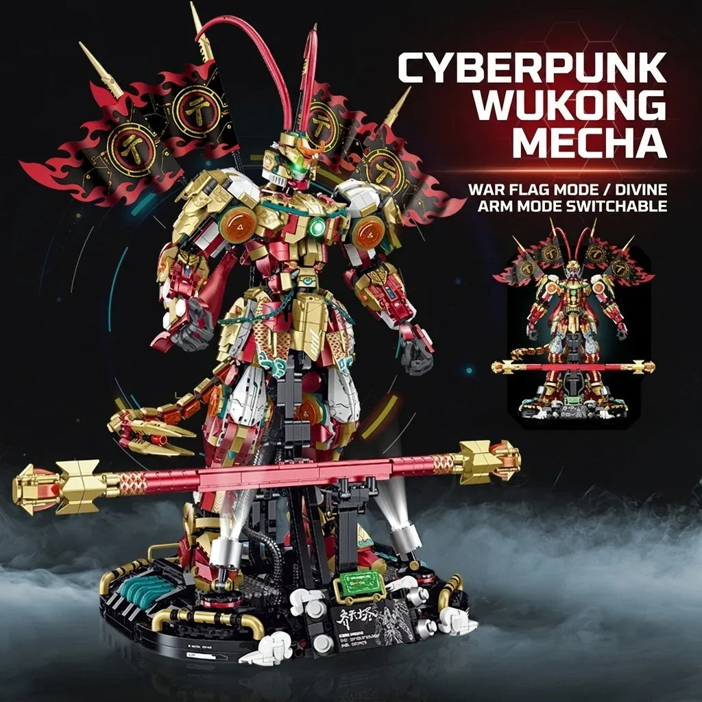 Cyberpunk Monkey King Mecha Building Set