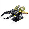 BRICKROYAL 939-piece cyberpunk Hercules beetle building kit with intricate gear machinery, shock absorber details and movable bionic limbs. Recommended for ages 14+, great for STEM education, desktop decoration and assembly enthusiasts.