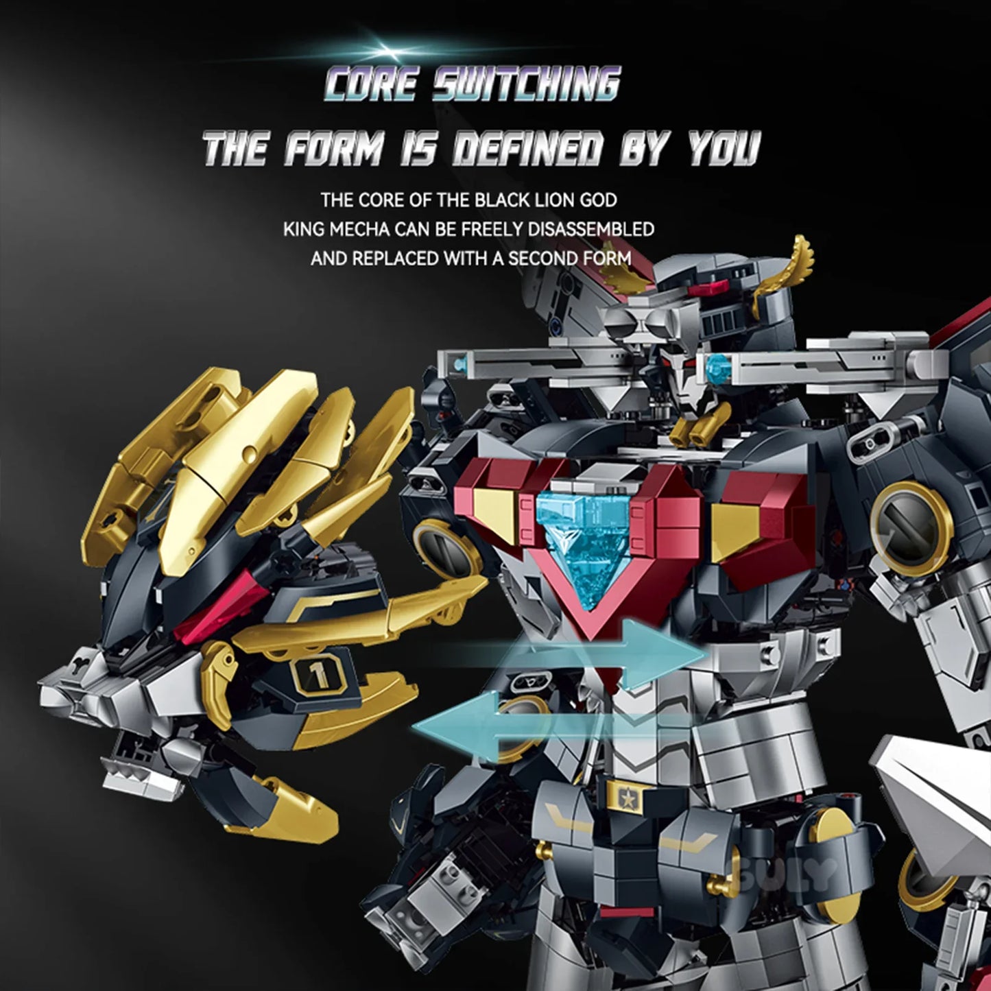 Beast-Combine Lion Mecha Building Set