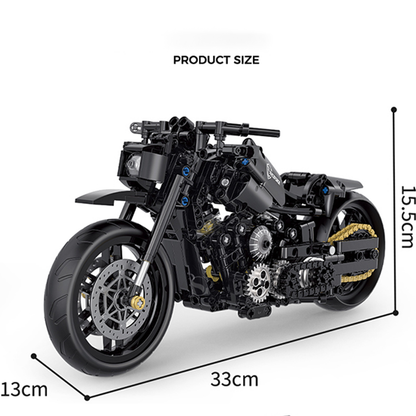 1:8 Blacked-Out Cruiser Motorcycle Building Kit