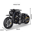 1:8 Blacked-Out Cruiser Motorcycle Building Kit