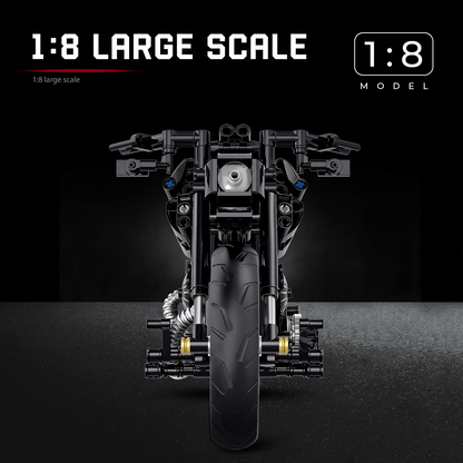 1:8 Blacked-Out Cruiser Motorcycle Building Kit