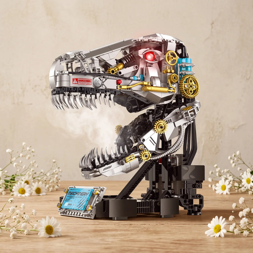 Motorized T-Rex Skull Building Kit
